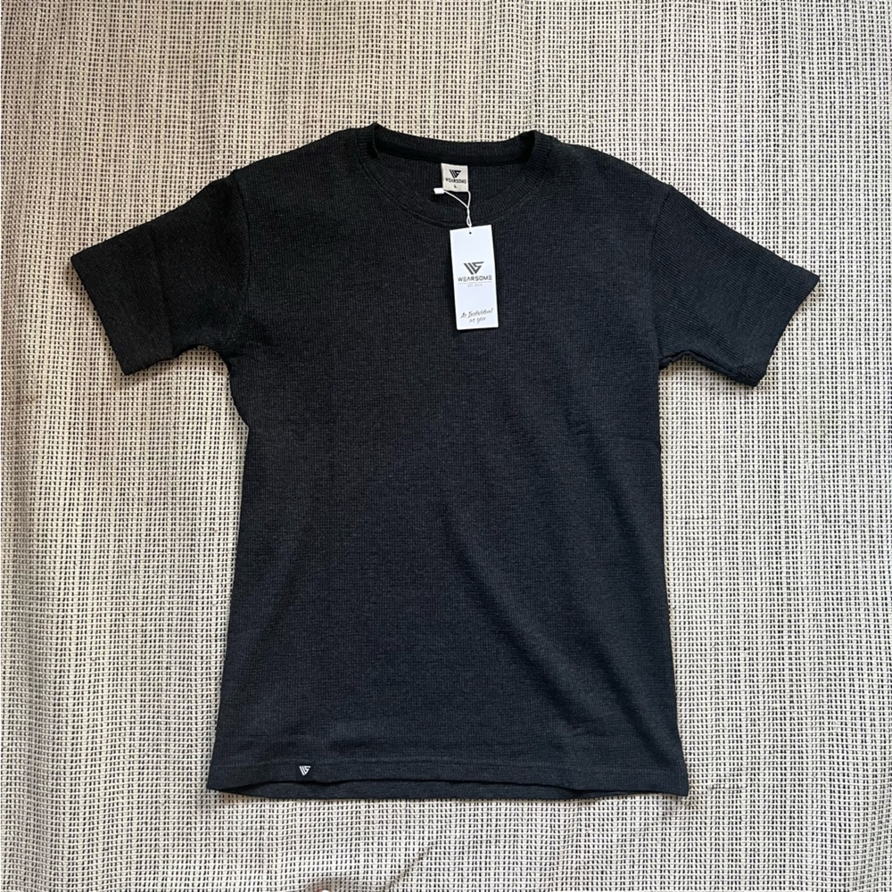 WEARSOME Gray Thermal Crew Neck Sweater